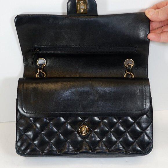CHANEL Classic Double Flap Lamb Skin Quilted Bag - Picture 8 of 8